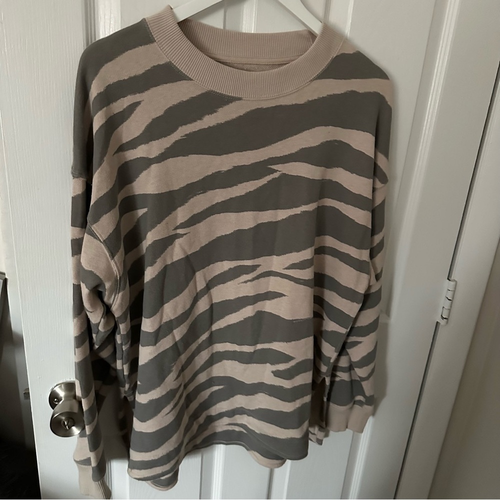Zebra Print Sweatshirt